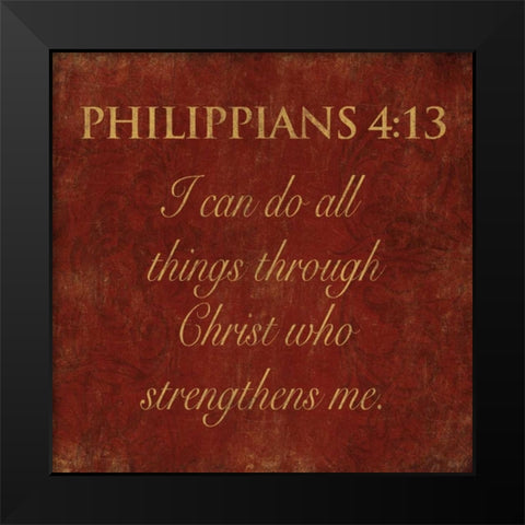 Philippians Spice Black Modern Wood Framed Art Print by Grey, Jace