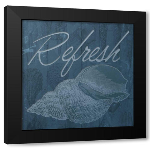 Refreshing Shell Black Modern Wood Framed Art Print with Double Matting by Grey, Jace