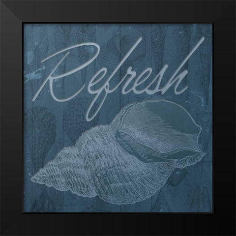 Refreshing Shell Black Modern Wood Framed Art Print by Grey, Jace
