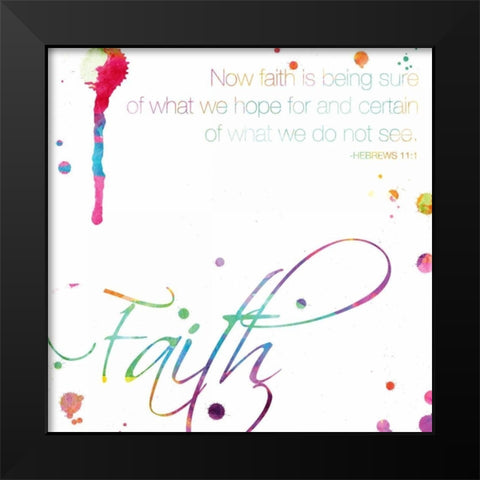 Faith Black Modern Wood Framed Art Print by Grey, Jace