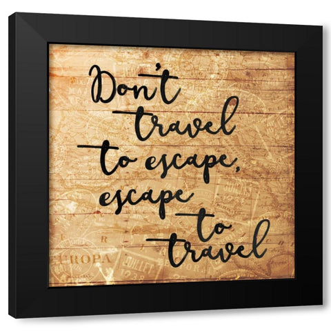 Travel Black Modern Wood Framed Art Print by Grey, Jace