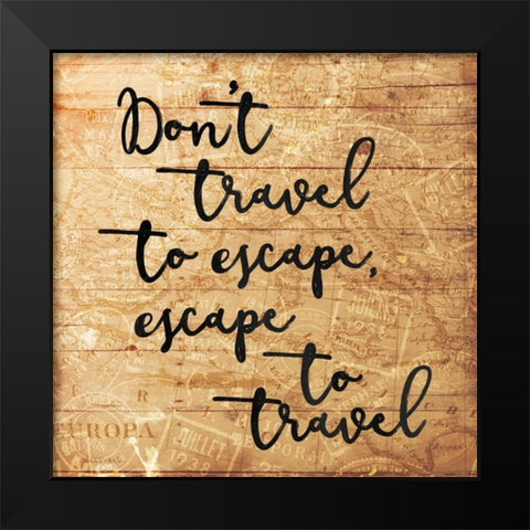 Travel Black Modern Wood Framed Art Print by Grey, Jace