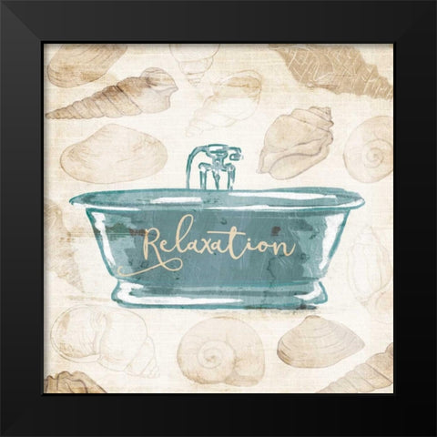 Relaxing In A Sea Quilt Black Modern Wood Framed Art Print by Grey, Jace