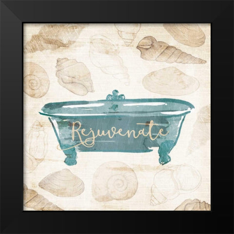 Rejuvenating In A Sea Quilt Black Modern Wood Framed Art Print by Grey, Jace