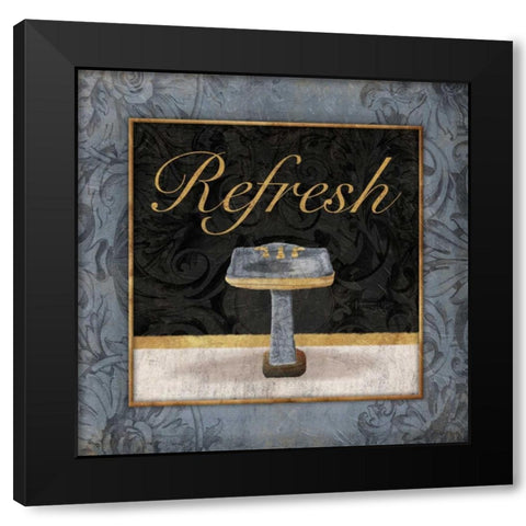 Refreshing Sink Black Modern Wood Framed Art Print with Double Matting by Grey, Jace