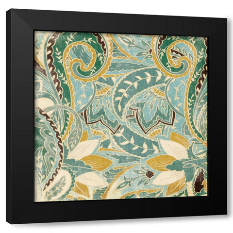 Floral Sea Black Modern Wood Framed Art Print with Double Matting by Grey, Jace