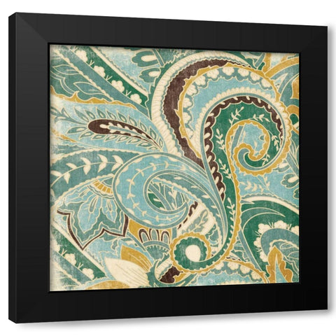 Floral Sea Two Black Modern Wood Framed Art Print by Grey, Jace