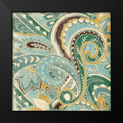 Floral Sea Two Black Modern Wood Framed Art Print by Grey, Jace