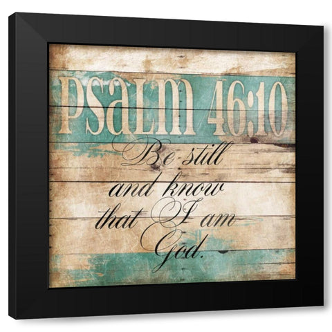I Am God Black Modern Wood Framed Art Print by Grey, Jace