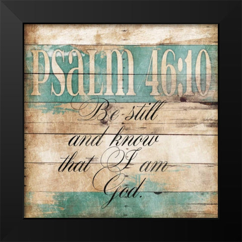I Am God Black Modern Wood Framed Art Print by Grey, Jace