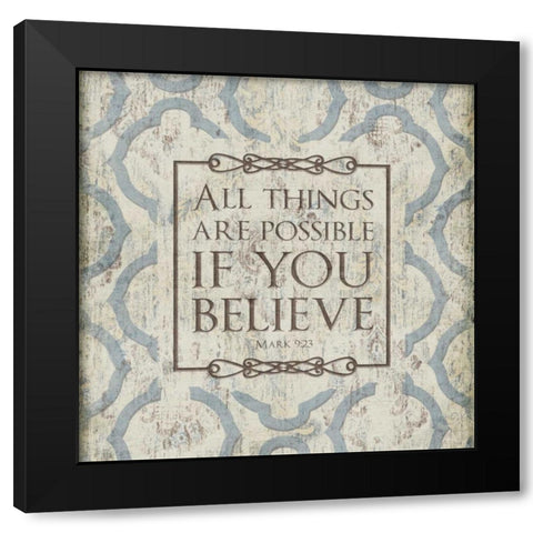 All Things Black Modern Wood Framed Art Print by Grey, Jace