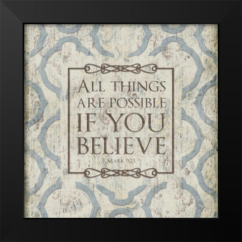 All Things Black Modern Wood Framed Art Print by Grey, Jace