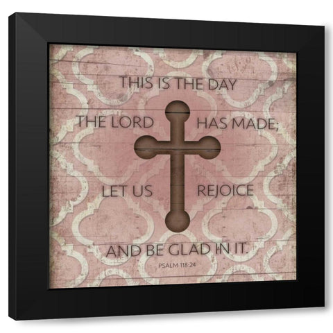 Rejoice Black Modern Wood Framed Art Print by Grey, Jace