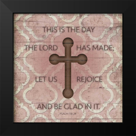 Rejoice Black Modern Wood Framed Art Print by Grey, Jace