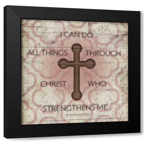 I Can Do Black Modern Wood Framed Art Print by Grey, Jace