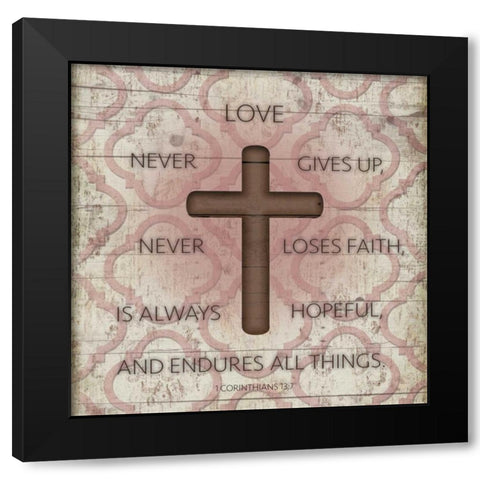 Endures Black Modern Wood Framed Art Print by Grey, Jace