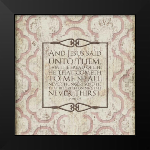 He That Cometh Black Modern Wood Framed Art Print by Grey, Jace