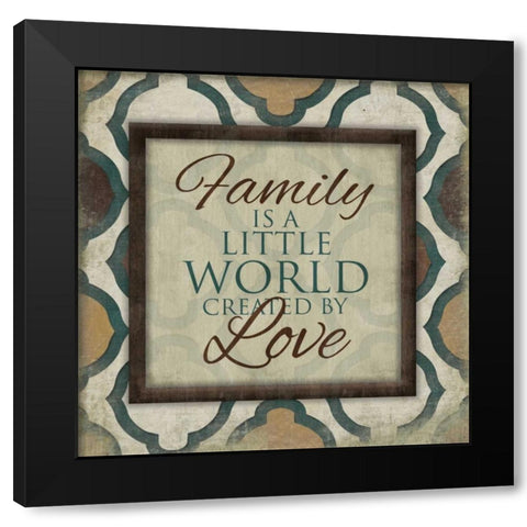 Created By Love Black Modern Wood Framed Art Print with Double Matting by Grey, Jace
