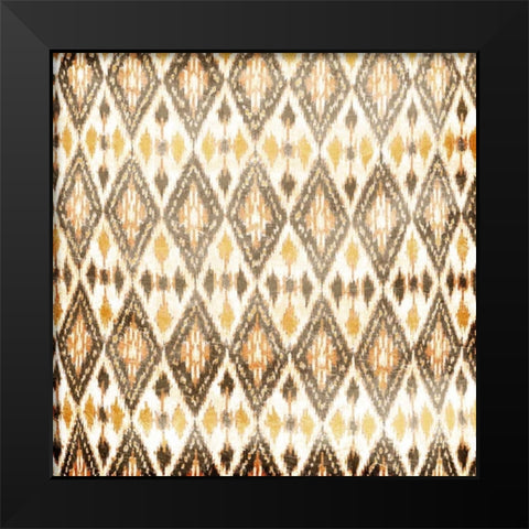 Cream Diamonds Black Modern Wood Framed Art Print by Grey, Jace