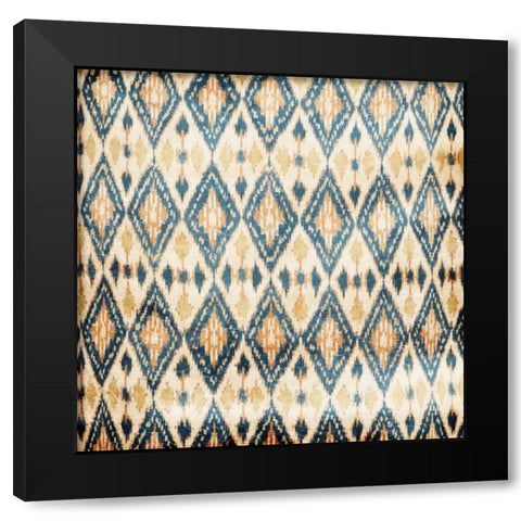 Blue Diamonds Black Modern Wood Framed Art Print by Grey, Jace
