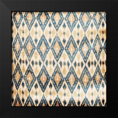 Blue Diamonds Black Modern Wood Framed Art Print by Grey, Jace