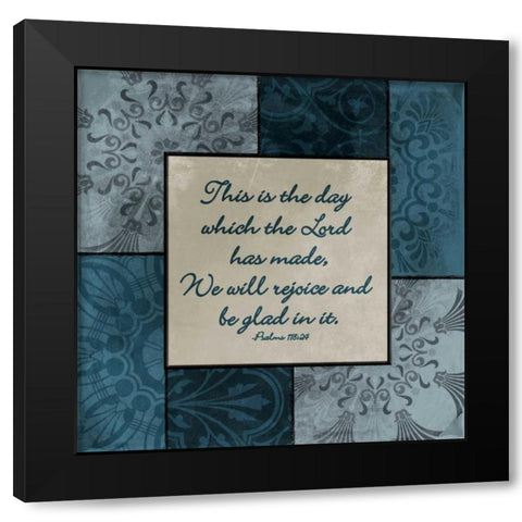 This Is The Day Black Modern Wood Framed Art Print by Grey, Jace