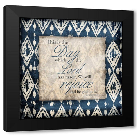 Rejoice Black Modern Wood Framed Art Print by Grey, Jace