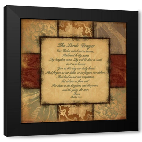 Our Father Black Modern Wood Framed Art Print by Grey, Jace