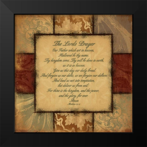 Our Father Black Modern Wood Framed Art Print by Grey, Jace