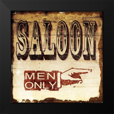 Saloon Black Modern Wood Framed Art Print by Grey, Jace