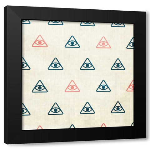 The Eye Black Modern Wood Framed Art Print with Double Matting by Grey, Jace