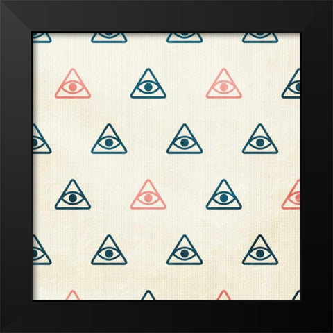 The Eye Black Modern Wood Framed Art Print by Grey, Jace