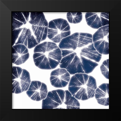 Blue Wood Pile Black Modern Wood Framed Art Print by Grey, Jace