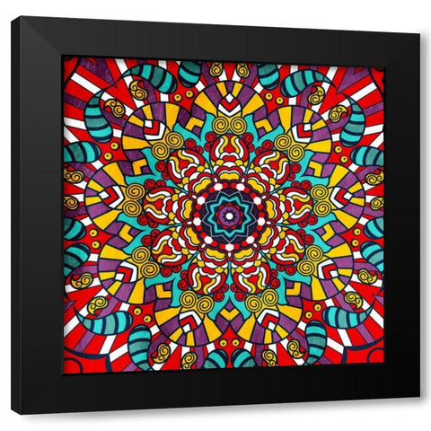 Calm Fire Black Modern Wood Framed Art Print by Grey, Jace