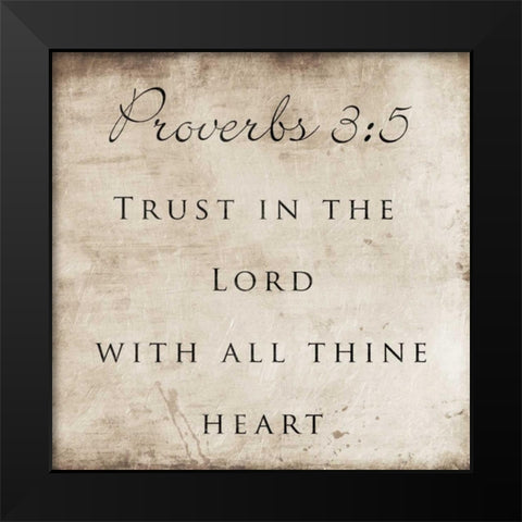 Thine Heart Black Modern Wood Framed Art Print by Grey, Jace