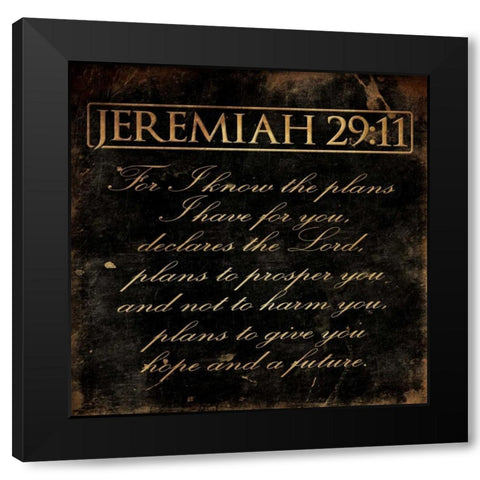 Know The Plans Black Modern Wood Framed Art Print with Double Matting by Grey, Jace