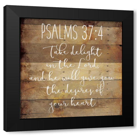 Take Delight Black Modern Wood Framed Art Print with Double Matting by Grey, Jace