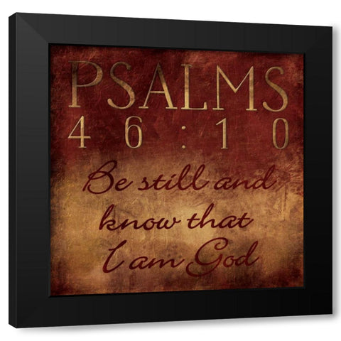 Be Still Black Modern Wood Framed Art Print with Double Matting by Grey, Jace