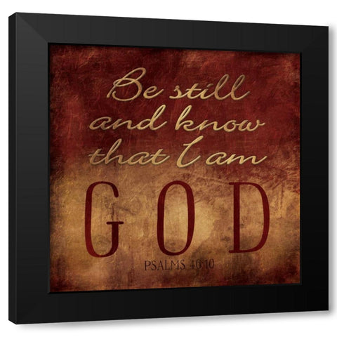 Be Still Black Modern Wood Framed Art Print with Double Matting by Grey, Jace