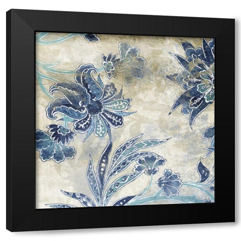Floral Sky Black Modern Wood Framed Art Print with Double Matting by Grey, Jace