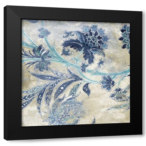 Floral Sky Mate Black Modern Wood Framed Art Print by Grey, Jace