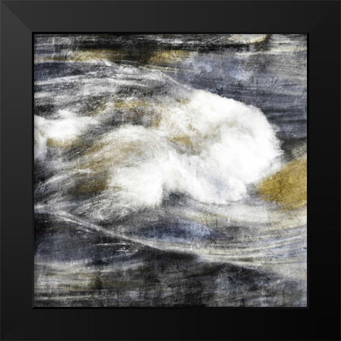 Dull Wave Black Modern Wood Framed Art Print by Grey, Jace