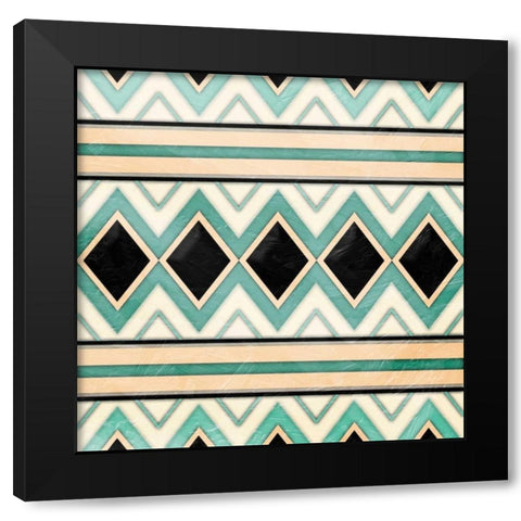 Native Diamonds Black Modern Wood Framed Art Print by Grey, Jace