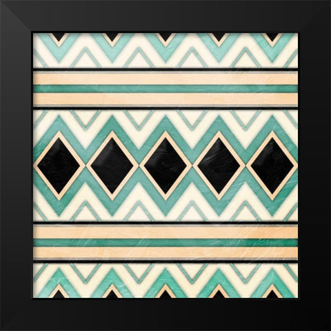 Native Diamonds Black Modern Wood Framed Art Print by Grey, Jace