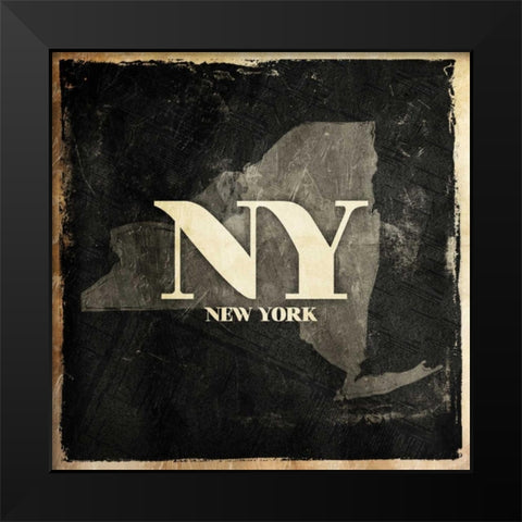 New York News Black Modern Wood Framed Art Print by Grey, Jace