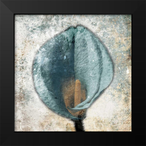 Hazy Grey Blue Black Modern Wood Framed Art Print by Grey, Jace