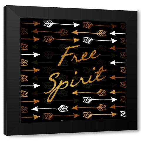 Free Spirit Black Modern Wood Framed Art Print with Double Matting by Grey, Jace