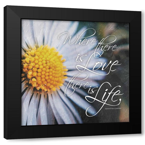 Love Life Black Modern Wood Framed Art Print with Double Matting by Grey, Jace