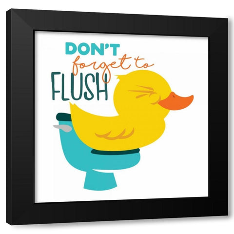 Dont Forget Flush Black Modern Wood Framed Art Print with Double Matting by Grey, Jace