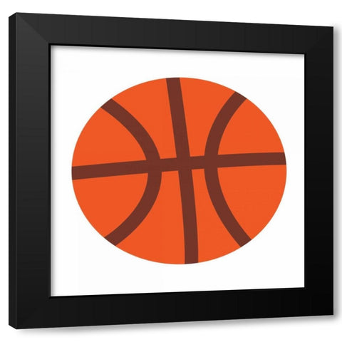 Basketball Black Modern Wood Framed Art Print by Grey, Jace